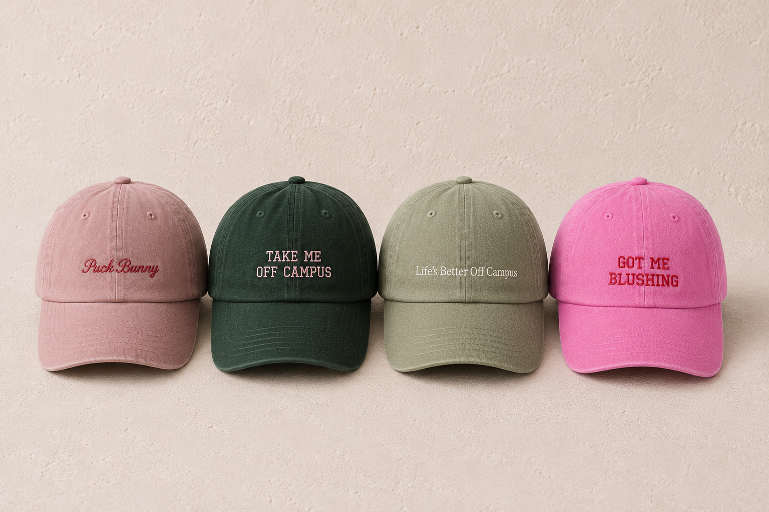 Off Campus Inspired Baseball Caps